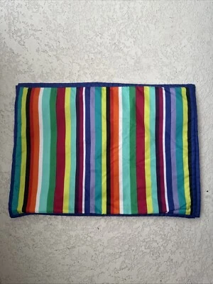 Multi Color Striped Placements, Set Of 3 (4- See Listing) Foto 1 de 4