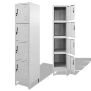 vidaXL Locker Cabinet with 4 Compartments 15"x17.7"x70.9", 244475 - Picture 1 of 7