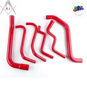 Red For Holden Commmodore V6 VT VX 3.8L 97 98 99 00 01 02 Silicone Radiator Hose - Picture 1 of 9