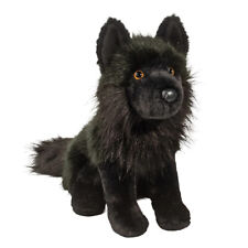 Douglas Cuddle Toys VILKAS the BLACK WOLF #4166 Stuffed Plush Animal 11"