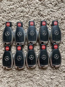 LOT OF 10 MERCEDES BENZ KLG SMART KEY REMOTE CHROME (4-BTN) FCC: IYZ3317 GOOD! - Bild 1 von 5
