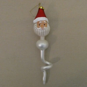 Único Pintado Papá Noel Estilo Hielo Bombilla Giro Navidad Adorno Vidrio - Imagen 1 de 5