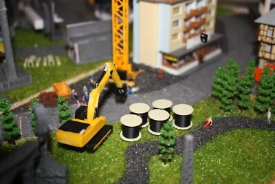 JUNO-MODELLBAU 5 Kabeltrommeln ( Baustelle ) Spur Z