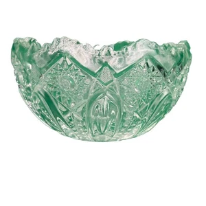 "Antiguo cuenco de vidrio transparente McKee EAPG Quintec c.1910 8,25"" de diámetro usado en excelente estado" - Imagen 1 de 17