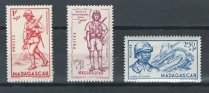 Madagascar FRENCH COLONIES MILITARY SOLDIERS  MH SET  STAMP LOT (MAD 248) - Picture 1 of 1