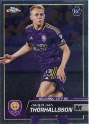 2023 Topps Chrome MLS #3 Dagur Dan Thorhallsson Orlando City RC - Image 1 of 2