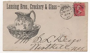 ADV COVER Lansing Bros Crockery & Glass Albany NY Sep 25, 1895 - Picture 1 of 2