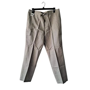 Claiborne Essentials Straight Cargohose Leinenmischung Beige Damen Größe XL Neu mit Etikett  - Bild 1 von 19
