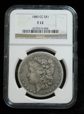 1889-CC $1 Morgan Silver Dollar - NGC F12 - Image 1 of 2