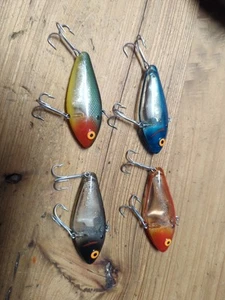 4 Vintage Bomber Pinfish Lures In Flash Colors Large Size  - Picture 1 of 3