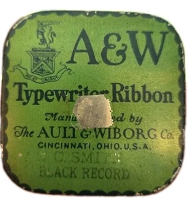 Typewriter Ribbon Ault & Wiborg TIN unique design and history make it great - Picture 1 of 3