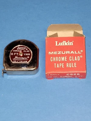 LUFKIN 6 FT #C926 MEZURALL CHROME CLAD MEASURING TAPE - NOS - Image 1 of 4