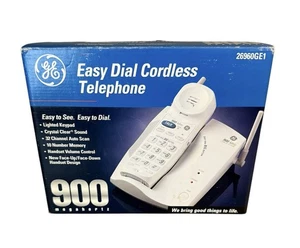 GE 26960GE1 900MHz Teléfono Inalámbrico Set Base Cargador Botón Grande Blanco NUEVO - Imagen 1 de 4