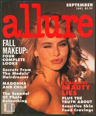 Allure Magazine September 1991 Niki Taylor~Linda Evangelista~Cindy Crawford - Image 1 of 2
