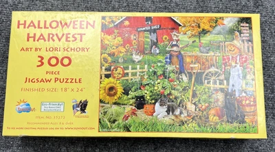 SunsOut Halloween Harvest 300 Piece Jigsaw Puzzle 18" X 24" - Image 1 of 4