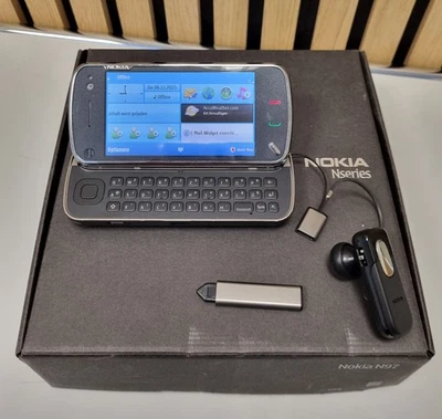 Nokia N97 Smartphone - Schwarz - OVP - Mängel siehe Zustandsbeschr. - Bild 1 von 4
