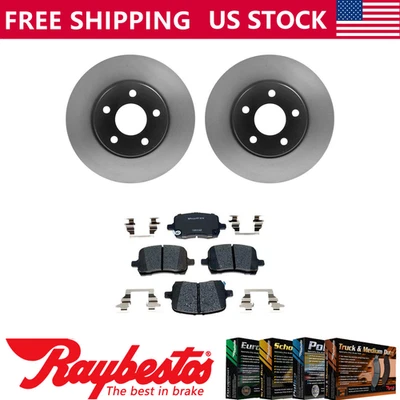 Rotores de freno delanteros + accesorios de pastillas de freno de cerámica para Chevrolet Malibu 2004-2007 Foto 1 de 4