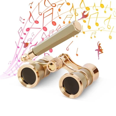 3X Opera Glasses 25mm Optical Glass Binoculars with Scalable Handle Women Gift - Image 1 of 4