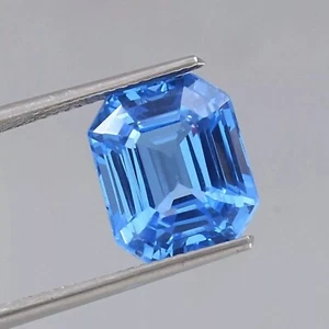 AAA Grade Natural Flawless Ceylon Blue Spinel Loose Emerald Cut Gem 9.11 Ct - Picture 1 of 4