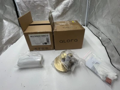 QTY 2 Alora Revolve Light Wall/Vanity Clear/Natural Brass/Clear WV309001NBCG - Image 1 of 4