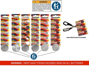 Panasonic CR1620 CR2032 CR1616 CR1632 CR2025 CR2430 Lithium Battery 3V Panasonic - Picture 1 of 12