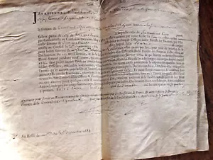 1684 quittance sur parchemin des revenus casuels du Roy generalité de paris - Bild 1 von 7