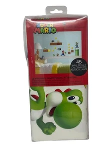 Nintendo SUPER MARIO WALL DECALS 45 Removable & Repositional Stickers RoomMates - Picture 1 of 2