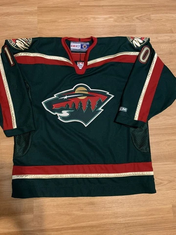 Vintage CCM Minnesota Wild Marian Gaborik NHL Hockey Jersey XL Green Home Cover