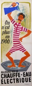 COLIN JEAN ON EST PLUS EN 1900 AUJOURD HUI LE CHAUFFE-EAU ELECTRIQUE 1950 - Picture 1 of 1