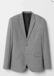 New With Tags H&M Men's Slim Fit Dark Grey Suit Jacket/Blazer - 42R EUC - Picture 1 of 7