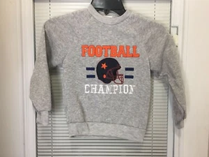 Youth Gray Sweatshirt Football Champion with Orange/Blue/White Size 5/6 RN 62719 - Picture 1 of 9