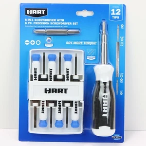 HART 6-IN-1 Screwdriver with 6 PC. Precision Screwdriver Set - Picture 1 of 2