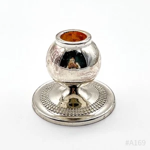 Antique Candle Holder With Wrap-Around Bead Edging Candle Holders 4cm - Picture 1 of 9