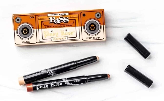 Pinky Rose Cosmetics Pump Your Bass 2 Makeup Sticks in JAZZ and HIP HOP New - Image 1 of 1