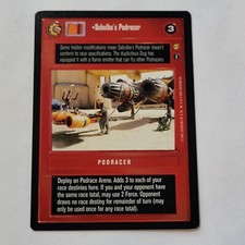 Star Wars SWCCG Sebulba's Podracer Tatooine Dark Side Black Border Decipher