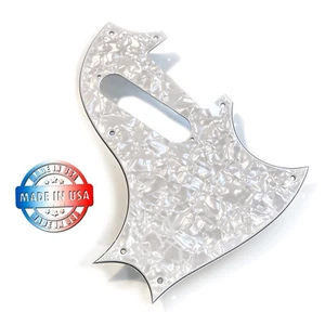 New 4 Ply White Pearl Pickguard for Gibson SG 90 Double Made In USA by WD - Picture 1 of 5