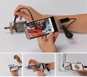 Waterproof Bore scope Endoscope Inspection Camera for Android OTG HTC M8 M9 M7 - Foto 1 di 12