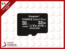 Micro SD Kingston 32GB Class 10 UHS-I 80MB / S + Adaptador Canvas Select Plus