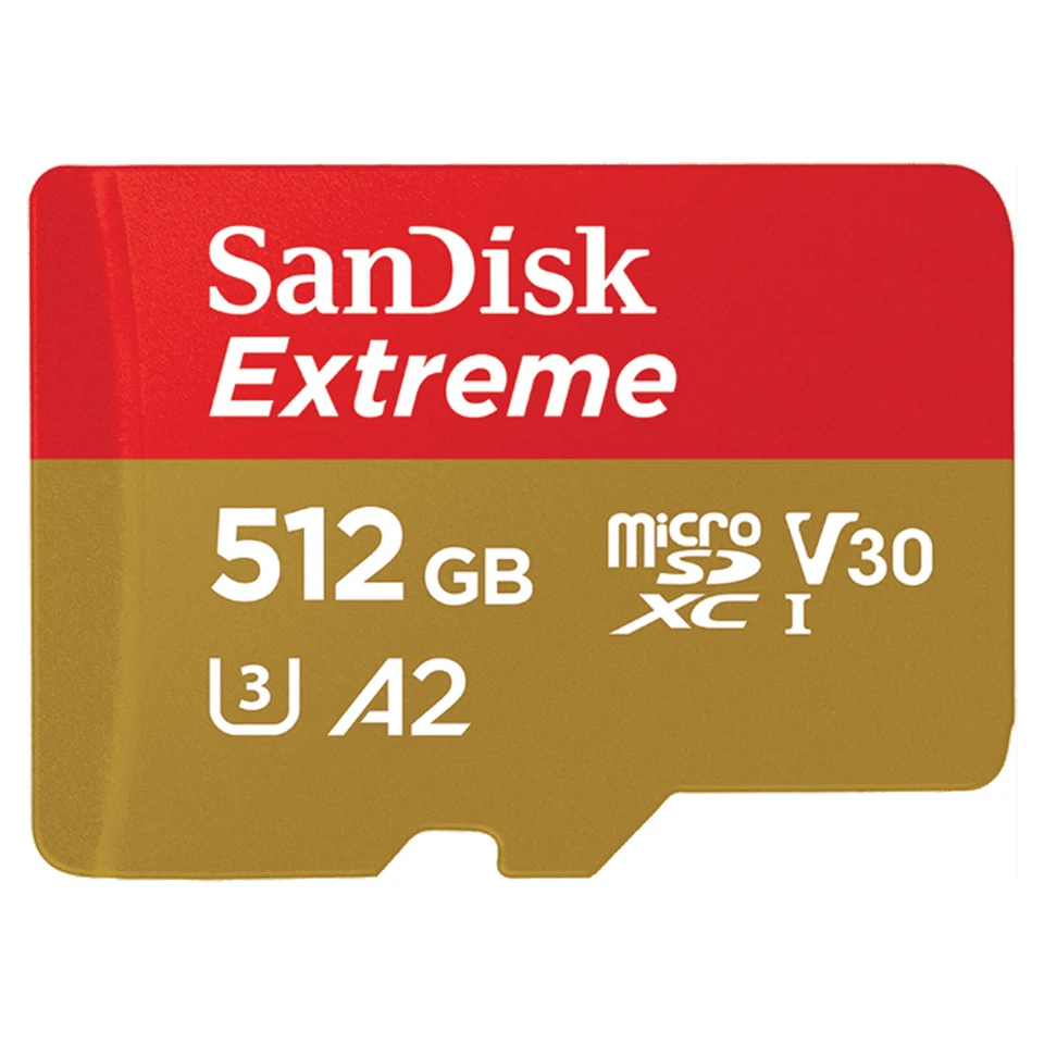 SanDisk Extreme 512GB V30 C10 UHS-I 160MB/s Micro SDXC Memory Card wiith Adapter - Image 1 of 1