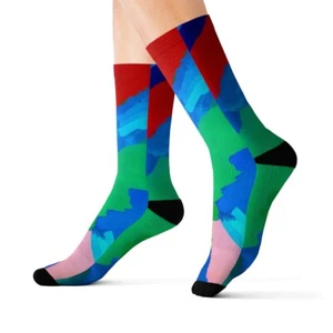 Reflect Socks Abstract Art Sublimation Socks - Picture 1 of 13