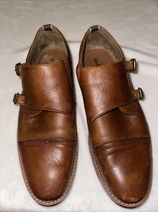 Aldo Brown Leather Shoes With Double Monk Strap Size 9.5 mens dress business - Picture 1 of 9
