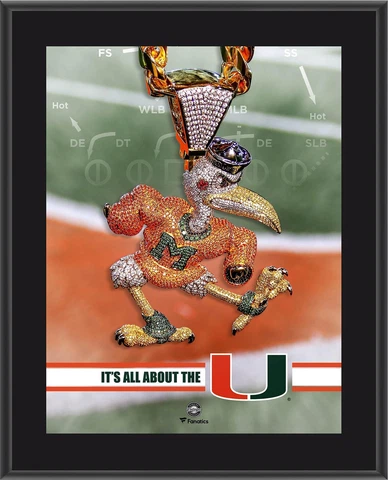 Miami Hurricanes 10.5" x 13" 2018 Turnover Chain Sublimated Plaque Cover