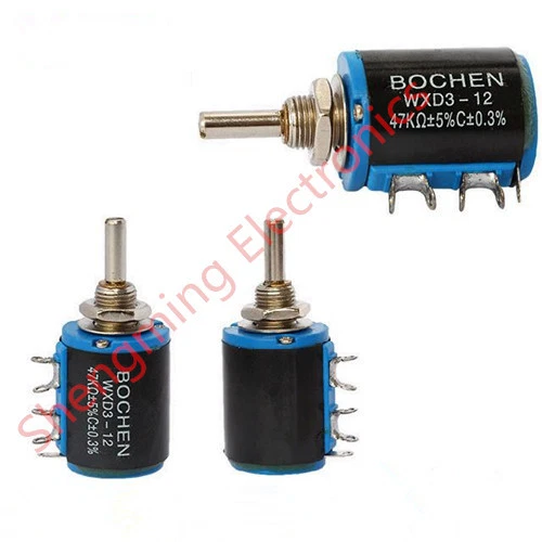 2pcs WXD3-12 33K Ohm Multi-Turn Wirewound Potentiometer - Image 1 of 1