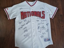 Majestic Washington Potomac Nationals Autographed Jersey Mens Large -Ian Desmond