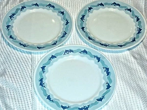 Corelle Ocean Dance Dolphin Dinner Plates – 10.25” – Set of Three - VGC - Picture 1 of 6