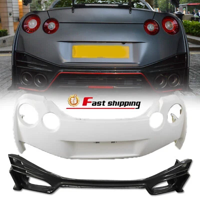 Kit de carrocería de parachoques trasero divisor labio alerón para Nissan R35 GTR NISMO MY17 2008- Foto 1 de 4