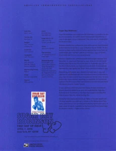 #0620 39c Sugar Ray Robinson #4020 USPS pagina souvenir - Foto 1 di 1