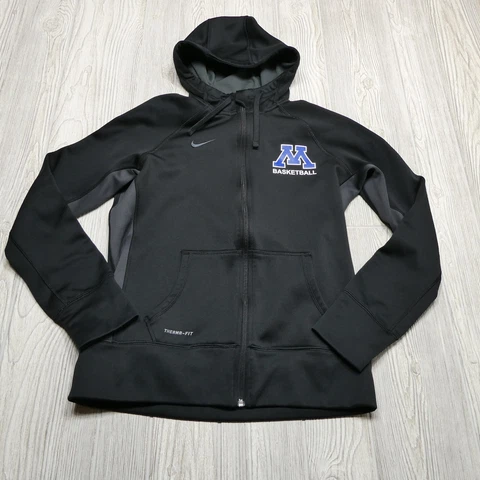 Nike Sweater Adult M Black Full Zip Hoodie Michigan Wolverines NCAA Sweatshirt Cover