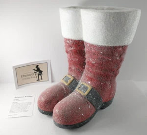 Benjamin Bradley Ebenezer & Co SANTA'S SNOWY BOOTS lebensgroße Urlaubsskulptur! - Bild 1 von 14