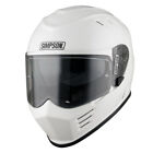 2024 22.06 Simpson Venom Solid White Motorcycle Crash Helmet Size Xl